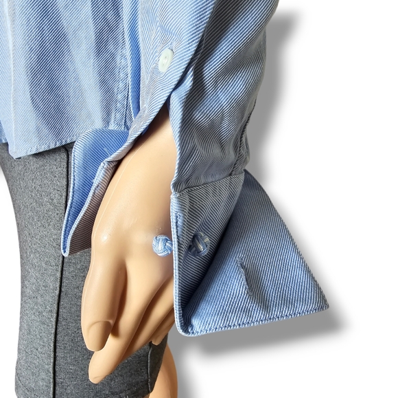 MARKS & SPENCER Women's Blue Pure Cotton Classic Shirt - Picture 6 of 16